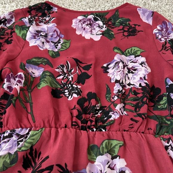 NWT Adam Levine Floral Hi-lo Dress Small 4 6 Wedding Guest Flowy Romantic NEW - Picture 14 of 16